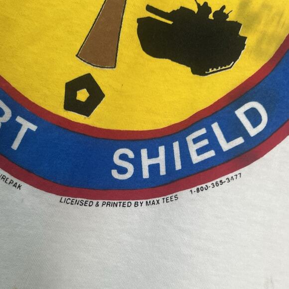 Vtg 1990 Operation‎ Desert Shield Military Persian Gulf War T-Shirt XL USA Made - Picture 5 of 13